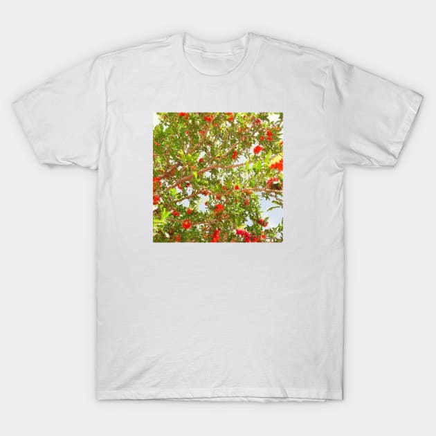 Xmas, Christmas,  tree, bloom, 2 , autumn, fall, leaves, leaf, holiday, holidays, green, red T-Shirt by PrintedDreams